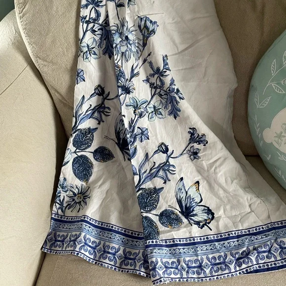 Chico’s Wide Leg Floral Pants Fully Lined Sz Large - Picture 3 of 5